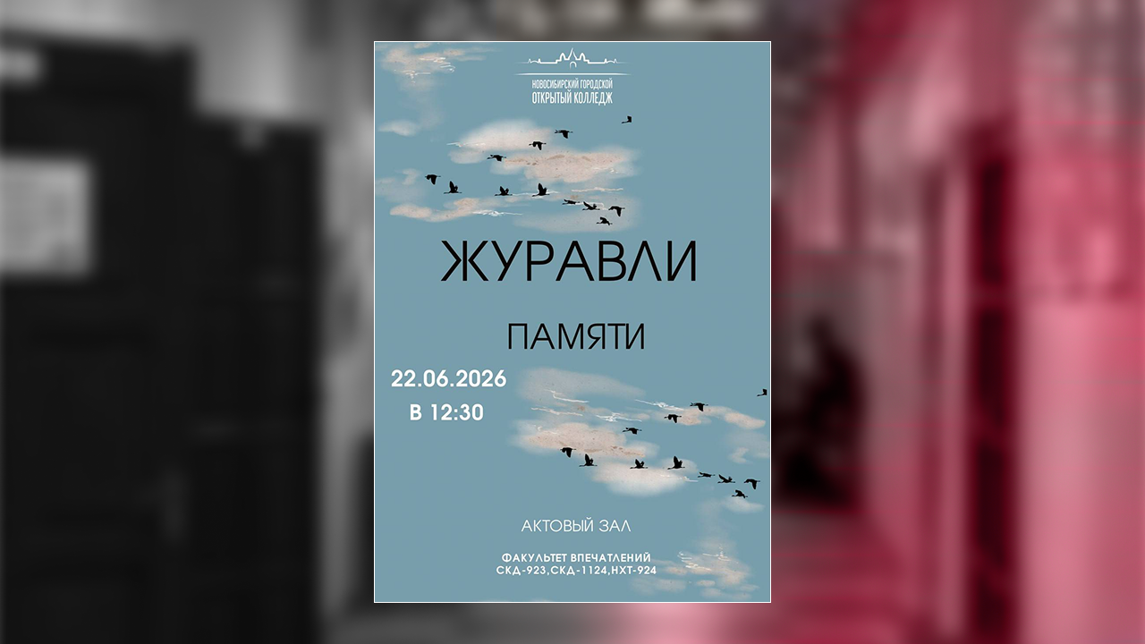 Журавли памяти — открытый показ студентов факультета впечатлений